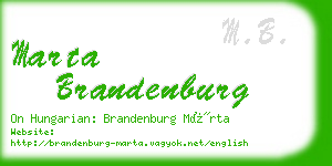 marta brandenburg business card